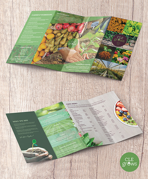 CLE Grows Nursery and Garden Center Brochure Design